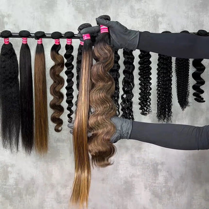 UNice 100% Human Hair Bundles – Brown Balayage Straight, 3PCS Sew-In Weave”