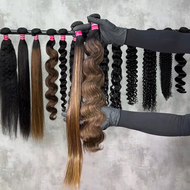 UNice 100% Human Hair Bundles – Brown Balayage Straight, 3PCS Sew-In Weave”