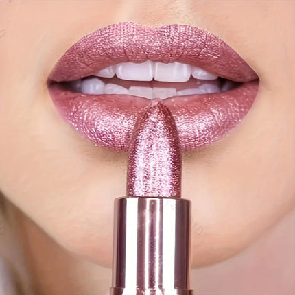 Smoky Rose Lipstick – Glossy Velvet Texture, Waterproof & Long-Lasting