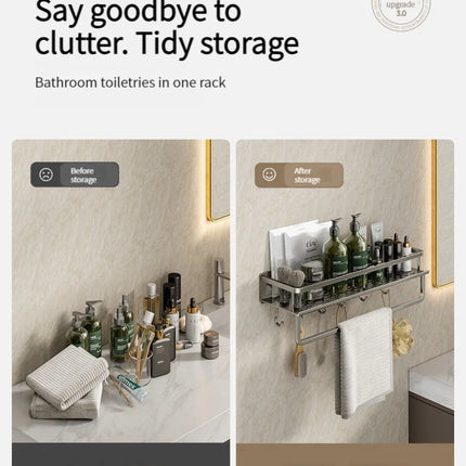 Aluminum Bathroom Wall Rack