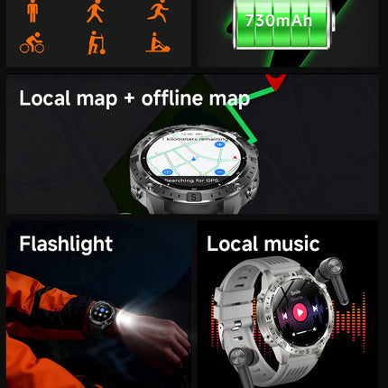Outdoor Military GPS Smart Watch