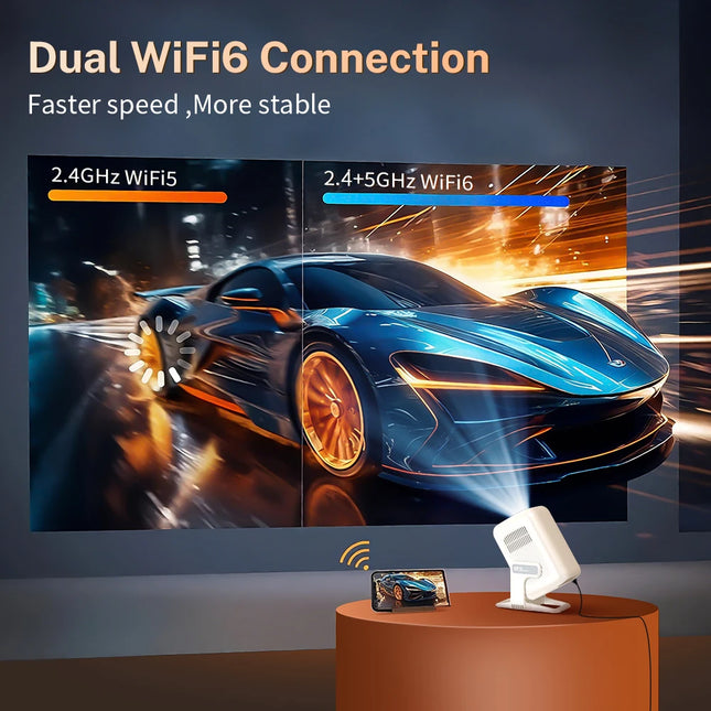 LynCast X3A Short-Throw Projector 1080P, Auto Focus, Android 14, WiFi 6