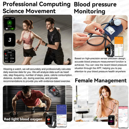 AI Smart Watch Health Monitor HRV+PPG