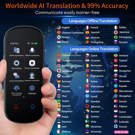 New AI Smart Voice Translator 138 Languages