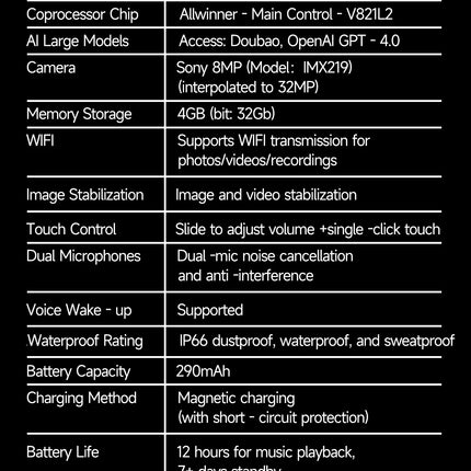 4K AI Smart Glasses with Translation
