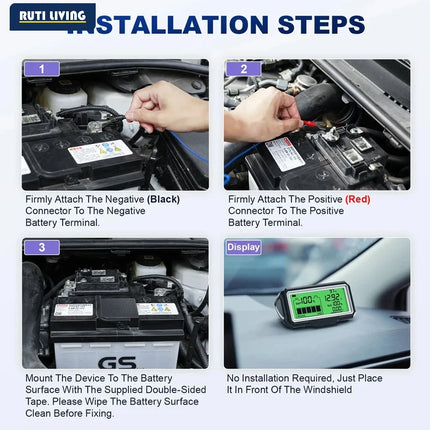 12V Car Battery Tester & Alternator Checker