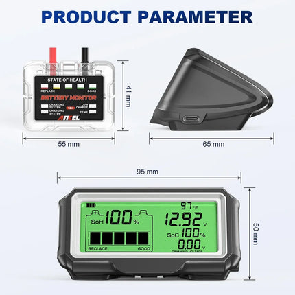 12V Car Battery Tester & Alternator Checker