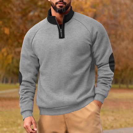Color-Block Half-Zip Sweater