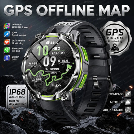 GPS Sports Smart Watch with Flashlight