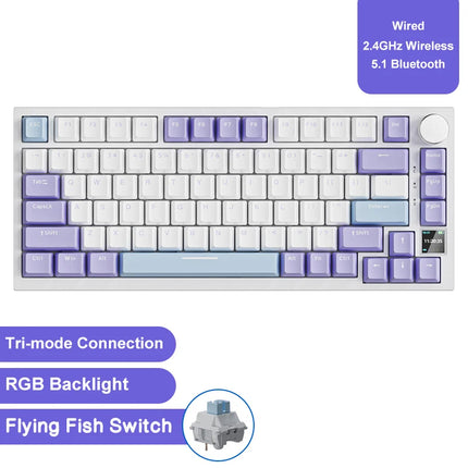 K820Pro Mechanical Gaming Keyboard – Wireless, Hot-Swap & Knob