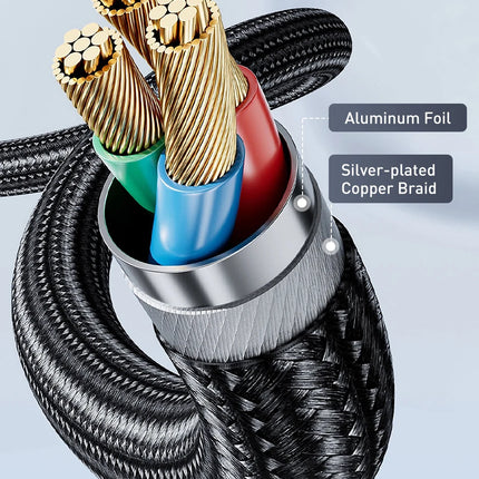 DIBELLAY Rocoren 3.5mm Aux Cable – Male to Male, 5M for Phone, Headphone, Car & Speaker