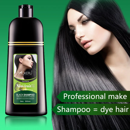 “Mokeru Organic Hair Dye Shampoo Black color