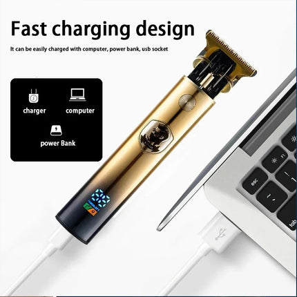 Men's Hair Clippers Cordless Rechargeable Led Display Beard