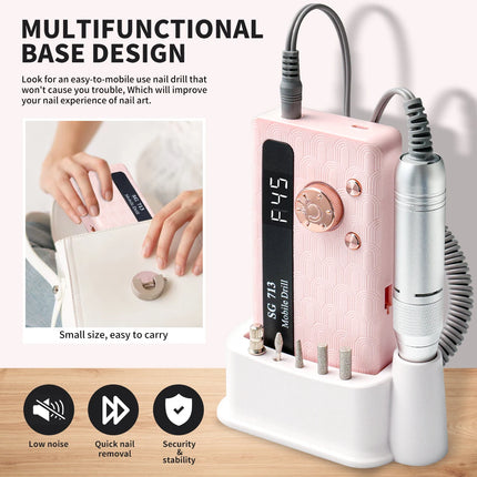 Rechargeable Professional Nail Drill Machine – 35,000/45,000 RPM