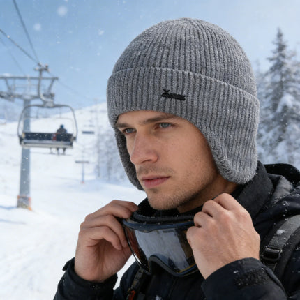 Men’s Fleece-Lined Earflap Beanie