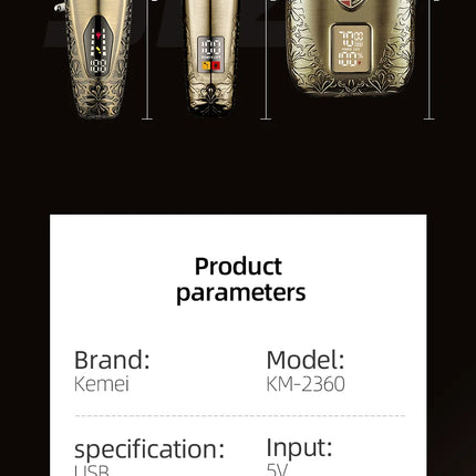 Hair Clippers Set Cordless USB Rechargeable Electric Barber