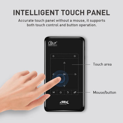 P09-II Portable DLP Mini Pocket Projector Android 9.0 2GB RAM 32GB ROM WIFI5 BT4.2 4K HD Beamer Home Cinema LED Video Projector