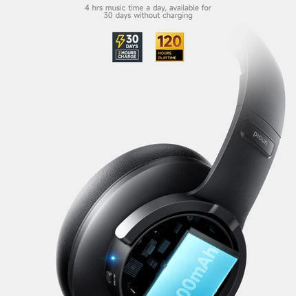 DIBELLAY B8 – Casque Bluetooth Over-Ear 120H, 3EQ, Appels Main-Libre, Faible Latence