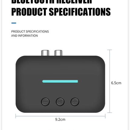 Bluetooth 5.3 Audio Receiver with AUX & RCA