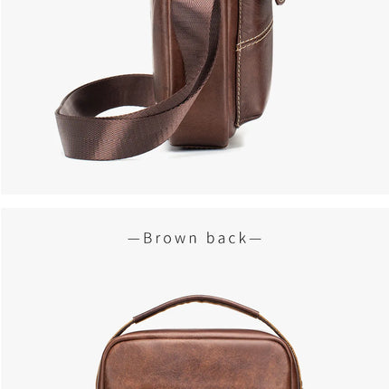 Men's Small Cowhide Single-shoulder Bag genuine leather fashion