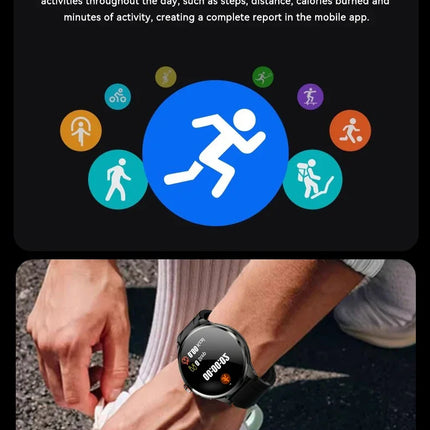 DIBELLAY 5G/4G Smartwatch – 1.95" AMOLED, 8GB+128GB, 900W Camera, GPS, WiFi, Android 9.0, 2100mAh