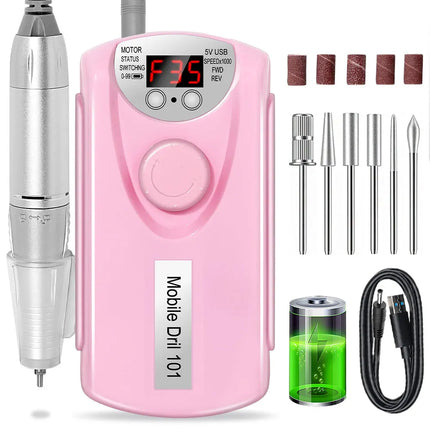 Rechargeable Professional Nail Drill Machine – 35,000/45,000 RPM