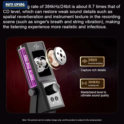 RGB Gaming Condenser Microphone with Noise Cancellation