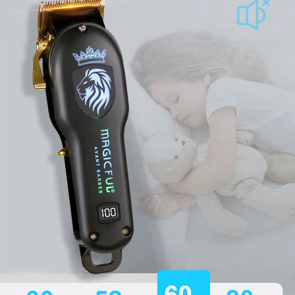 MAGICFUL New Professional Hair Clipper Rechargeable Electric Trimmer For Men