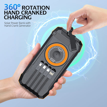 100,000mAh Solar Power Bank with Hand Crank