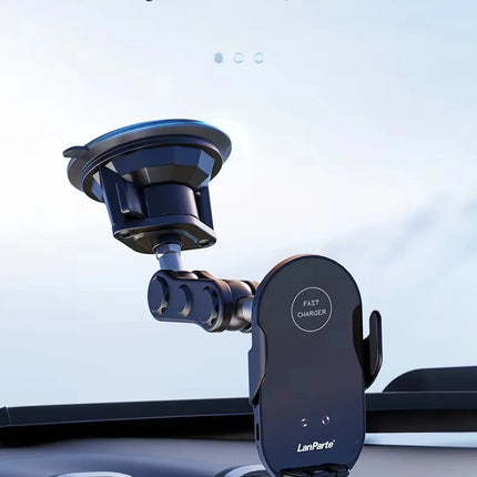 DIBELLAY LanParte – Support Voiture Sans Fil 15W avec Recharge Rapide Auto-Clamp