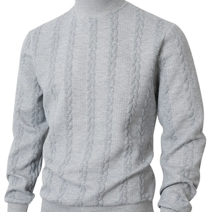 Men’s Jacquard Turtleneck Sweater