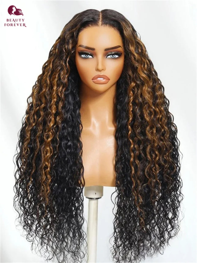 Water Wave Highlight Wig – Bye Bye Knots 3.0, Human Hair