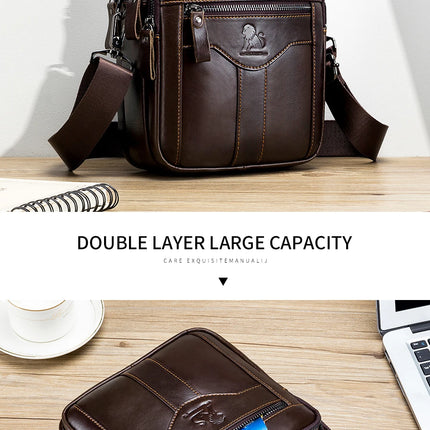 Men's crossbody bag, fashionable leather bag