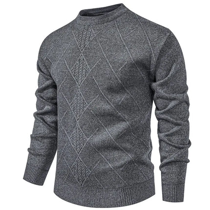 Men’s Solid Fleece Knit Sweater