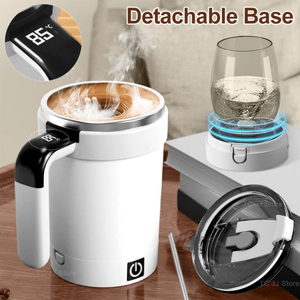 DIBELLAY – Tasse Magnétique Auto-Mélangeuse Rechargeable en Acier Inoxydable