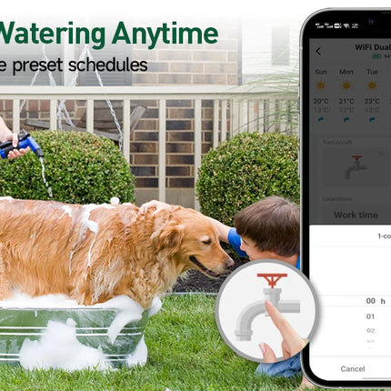 Insoma Automatic 2-Outlet Water Timer for Garden Irrigation & Sprinklers