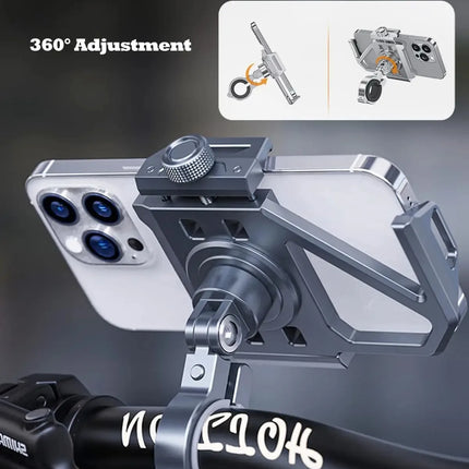 DIBELLAY – Support Téléphone Vélo/Moto 360° en Aluminium (4.5-7")