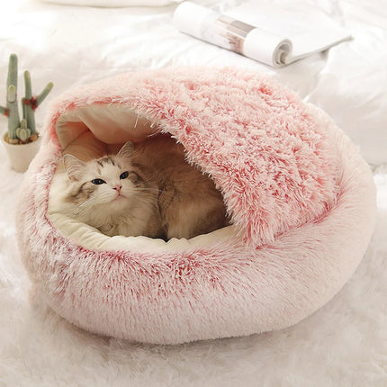 Plush Cat & Dog Bed with Cover