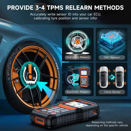 TPMS Sensor Activation & Reset Tool – Tire Pressure Monitoring, Programming, and OBD2 Diagnostic Tool