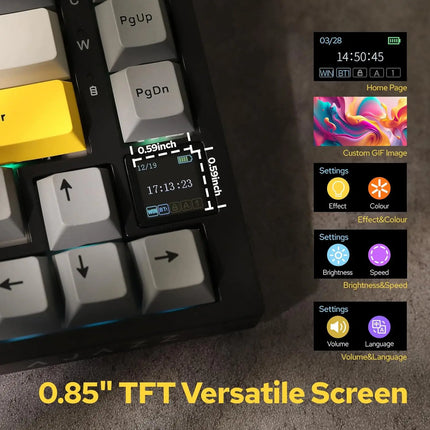 K820Pro Mechanical Gaming Keyboard – Wireless, Hot-Swap & Knob