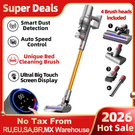 ABIR VC205 Smart Cordless Vacuum – 27000PA Suction & Touch Screen
