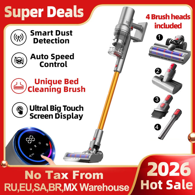 ABIR VC205 Smart Cordless Vacuum – 27000PA Suction & Touch Screen