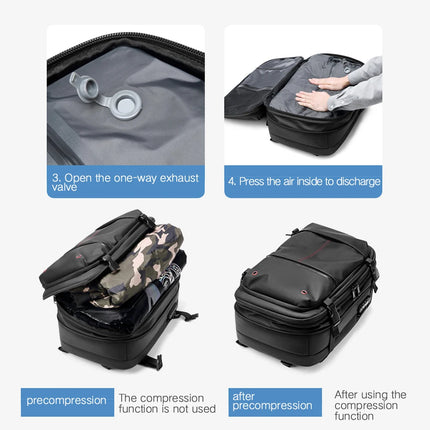 3Pcs Travel Vacuum Compression Backpack 17 inch Laptop