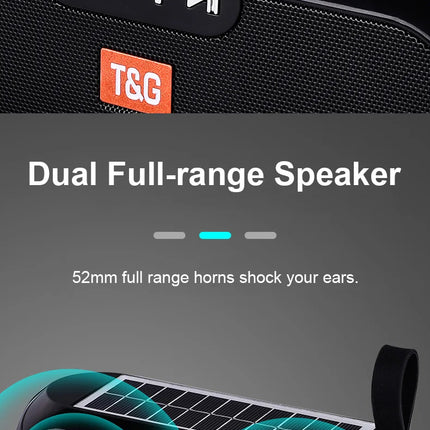 Solar FM Radio Bluetooth Speaker – Portable HiFi Bass