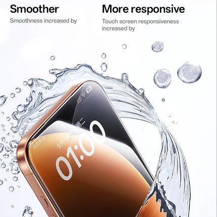 Dibellay Tempered Glass Screen Protector for iPhone 17–12 Pro Max (HD, Anti-Peep, Dust-Proof, with Cleaning Kit)