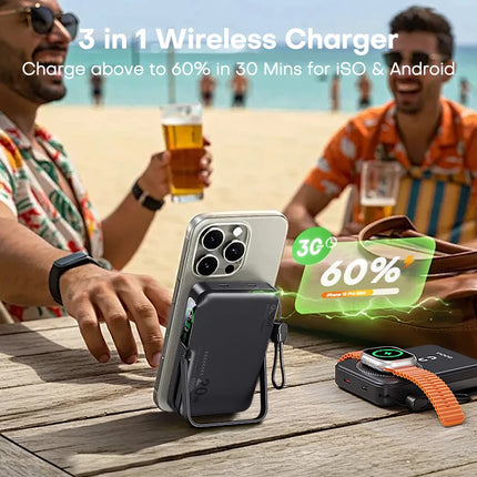 QOOVI Qi2 10000mAh Wireless Power Bank PD20W Fast Charging