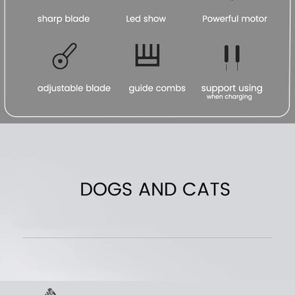 Professional Pet Hair Clipper for Dogs & Cats Electric