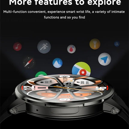 DIBELLAY 5G/4G Smartwatch – 1.95" AMOLED, 8GB+128GB, 900W Camera, GPS, WiFi, Android 9.0, 2100mAh