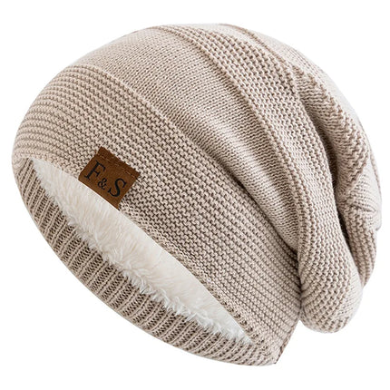 Unisex Long Fleece-Lined Beanie