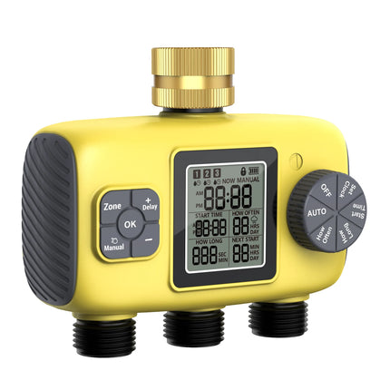 Insoma 3-Outlet Automatic Water Timer for Garden Irrigation